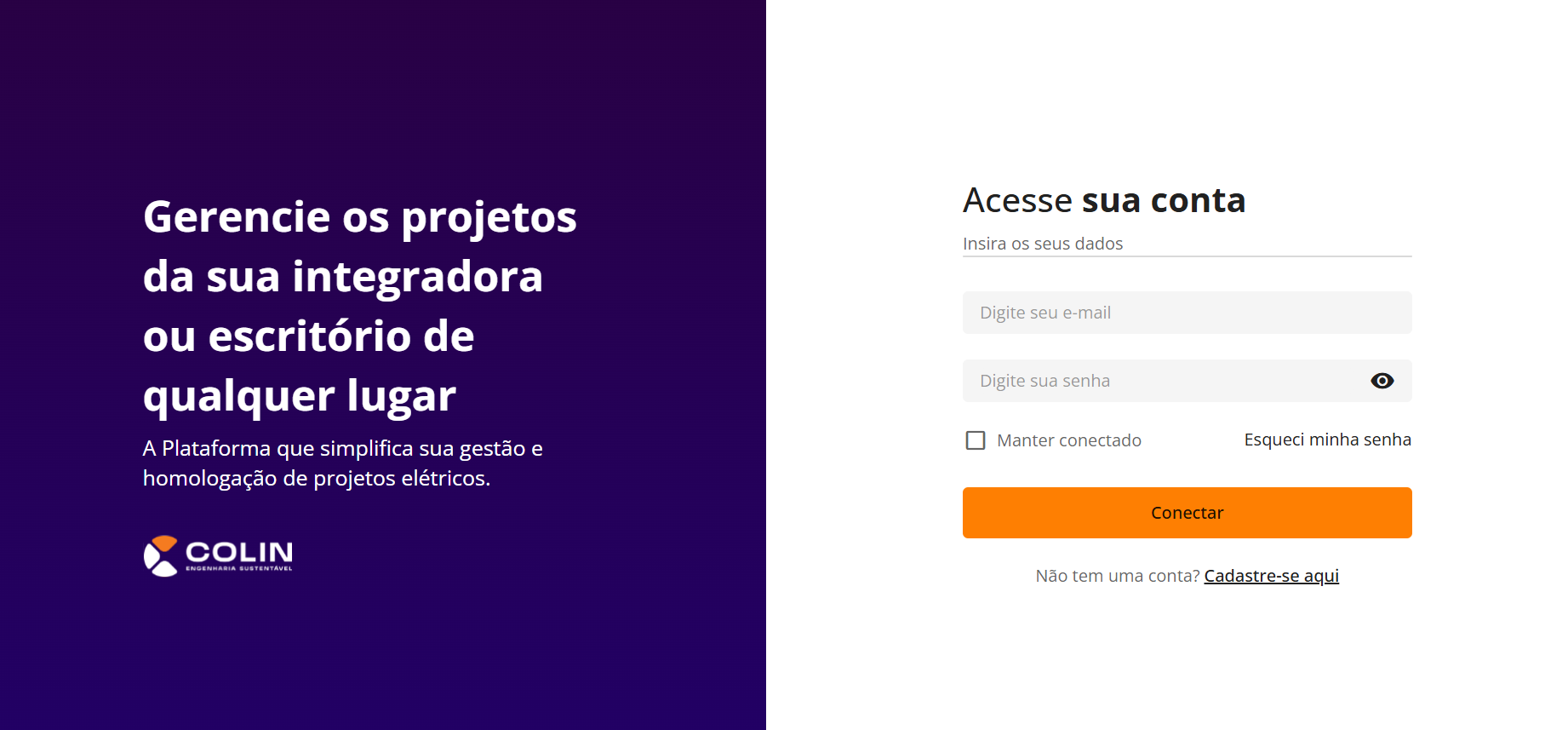 Tela de login do SIPE